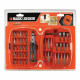 Juego de puntas con destornillador Black & Decker A7039 -XJ 45 Piezas Hex Phillips Pozidriv Torx
