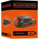Rechargeable lithium battery Black & Decker BL2018 18 V Litio Ion 2 Ah