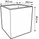 Plant pot Elho White Ø 29,5 cm Plastic Squared Modern