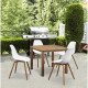 Silla de Jardín Blanco 50 x 55 x 85,5 cm (4 Piezas)