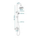 Columna de Ducha Rousseau Acero Inoxidable