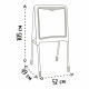 Double-sided Slate Smoby Foldable 80 Pieces 105 x 49 x 52 cm
