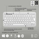 Teclado Bluetooth con Soporte para Tablet Logitech K380 Francés Blanco AZERTY