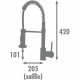 Grifo para Cocina Rousseau OPUS Gris Chrome