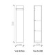 Cupboard Luna Grey 25 x 25 x 120 cm
