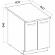Mueble Auxiliar 60 x 51,6 x 85 cm Gris