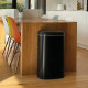 Cubo de basura Kitchen Move Negro Acero Inoxidable 58 L