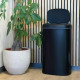 Cubo de basura Kitchen Move Negro Acero Inoxidable 58 L