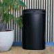 Cubo de basura Kitchen Move Negro Acero Inoxidable 58 L