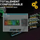 Teclado The G-Lab KEYZ CAESIUM Negro Gris Azerty Francés