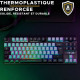 Teclado The G-Lab KEYZ CAESIUM Negro Gris Azerty Francés