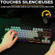 Teclado The G-Lab KEYZ CAESIUM Negro Gris Azerty Francés