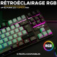 Teclado The G-Lab KEYZ CAESIUM Negro Gris Azerty Francés