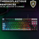 Teclado The G-Lab KEYZ CAESIUM Negro Gris Azerty Francés