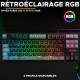Teclado The G-Lab KEYZ CAESIUM Negro Gris Azerty Francés