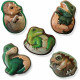 Set de Dibujo SES Creative 2 in 1 Dinosaurs