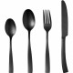 Cubertería Arthur Martin AM5136 Negro Acero Inoxidable 24 Piezas