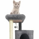 Rascador para Gatos FLOPI Dark Gris Felpa Madera (1 unidad)