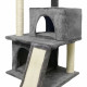 Rascador para Gatos FLOPI Dark Gris Felpa Madera (1 unidad)