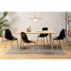 Silla de Comedor Clody 6 Unidades Negro 47 x 54 x 84 cm