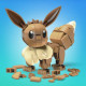 Figura Articulada Mega Construx  Eevee Medium + 7 Años 215 Piezas
