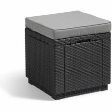 Puff Allibert by KETER Gris oscuro Resina sintética 42 x 42 x 39 cm