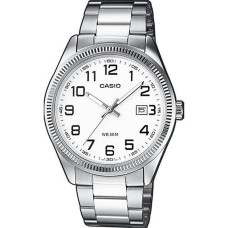 Men's Watch Casio DATE - WHITE, NUMBERS White (Ø 38,5 mm)