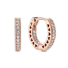 Ladies' Earrings Pandora PAVE HEART HOOP Sterling silver 925