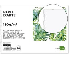 Bloc de dibujo Liderpapel DA07 Blanco 20 Hojas Papel