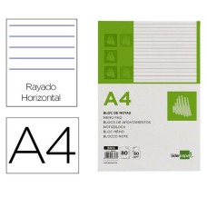 Bloc de Notas Liderpapel BN14 Blanco A4 80 Hojas