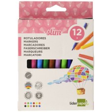 Set de Rotuladores Liderpapel RT12 Multicolor 12 Piezas