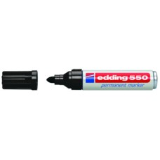 Rotulador permanente Edding 550-01 Negro 200 Piezas