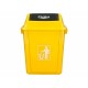 Rubbish bin Q-Connect KF10062 Yellow Plastic 58 L