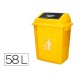 Rubbish bin Q-Connect KF10062 Yellow Plastic 58 L