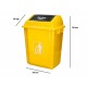 Rubbish bin Q-Connect KF10062 Yellow Plastic 58 L