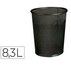 Papelera Q-Connect KF00869 Negro Metal 8,3 L