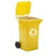 Cubo de basura Q-Connect KF16543 Amarillo Plástico 100 L