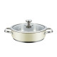 Cacerola Con Tapa Haeger PA-24L.009A Beige Ø 24 cm