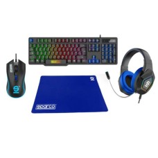 Pack Gaming Sparco SPGAMEKITESP Qwerty Español