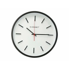 Wall Clock Q-Connect KF16951 Ø 34,4 cm White/Black Plastic