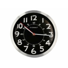 Wall Clock Q-Connect KF16948 Black Ø 25 cm Metal