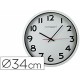 Wall Clock Q-Connect KF15591 Silver Ø 34 cm Plastic