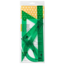 Set de reglas Liderpapel JG01 Transparente