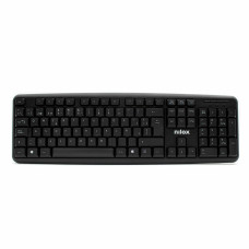 Teclado Nilox NXKBE000002 Qwerty Español Negro