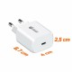 Cargador de Pared + Cable USB-C PcCom Blanco 20 W