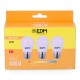 Pack of 3 LED bulbs EDM G 5 W E27 Ø 4,5 x 8 cm (3200 K)