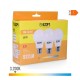 Pack of 3 LED bulbs EDM F 10 W E27 810 Lm Ø 6 x 10,8 cm (3200 K)