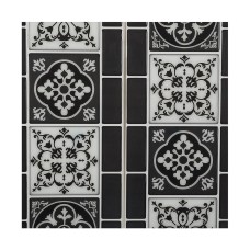 Stickers Atmosphera Ornamental Tile Black 2 Units (30,5 x 25 x 0,3 cm)