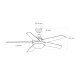 Ceiling Fan with Light EDM 33988 Adriatico White 60 W