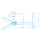 Ventilador de Techo EDM 33986 Java Blanco 60 W Ø 130 cm